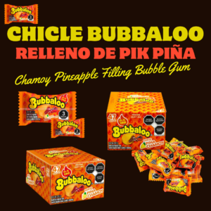 Chicle Bubbaloo Relleno de Pik Piña